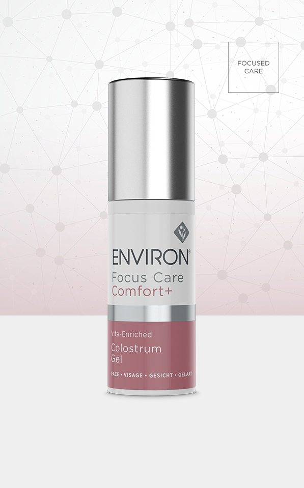 Focus-Care-Comfort_Colostrum-Gel-30ml_Product-Image Vita-Enriched Colostrum Gel – Serumas jautriai, kuperozinei, problematiškai odai, 30 ml