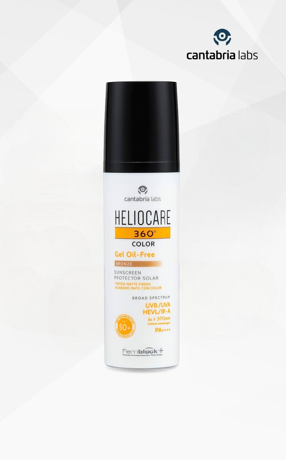 Heliocare 360 Color Oil-Free apsauginis gelis nuo saulės SPF 50+ (bronze), 50 ml Heliocare 360 Color Oil-Free apsauginis gelis nuo saulės SPF 50+ (bronze), 50 ml