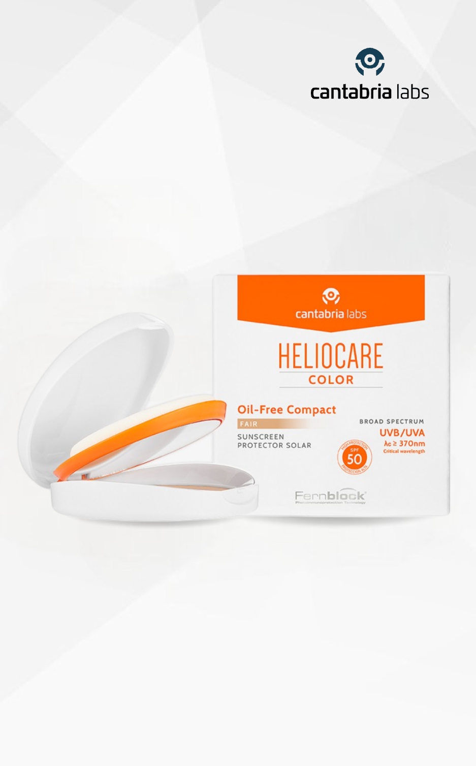 Heliocare Color Oil-free apsauginė kompaktinė pudra SPF 50 (fair), 10 g Heliocare Color Oil-free apsauginė kompaktinė pudra SPF 50 (fair), 10 g
