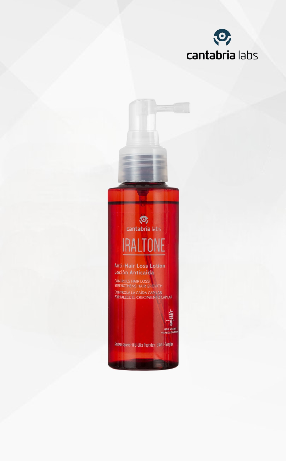 Iraltone purškiamas losjonas nuo plaukų slinkimo, 100 ml Iraltone purškiamas losjonas nuo plaukų slinkimo, 100 ml