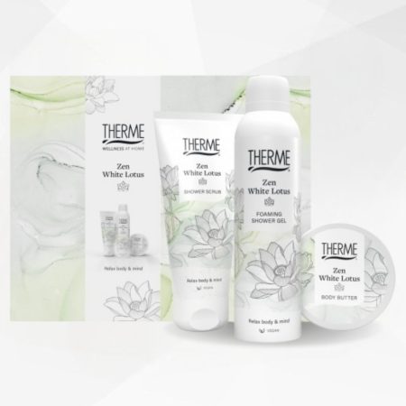 Therme Zen White Lotus atpalaiduojantis kūno priežiūros rinkinys