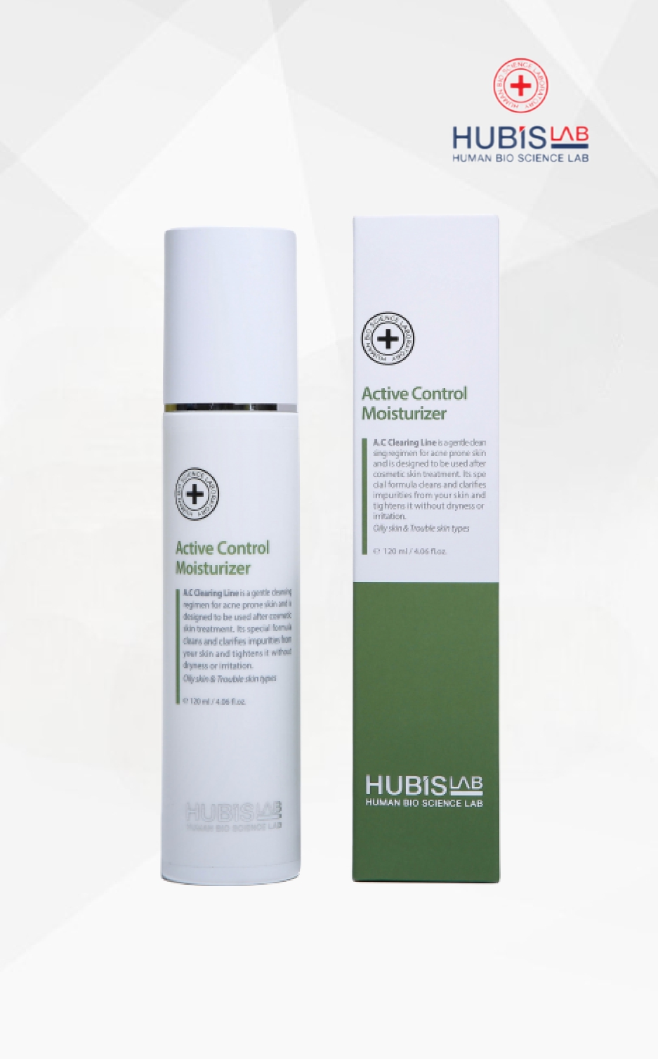 HubisLab Active Control veido drėkiklis, 120 ml HubisLab Active Control veido drėkiklis, 120 ml