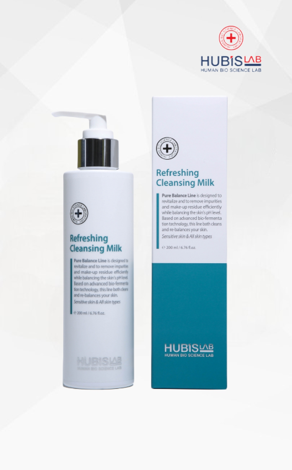 HubisLab Pure Balance gaivinamasis valomasis pienelis, 200 ml HubisLab Pure Balance gaivinamasis valomasis pienelis, 200 ml