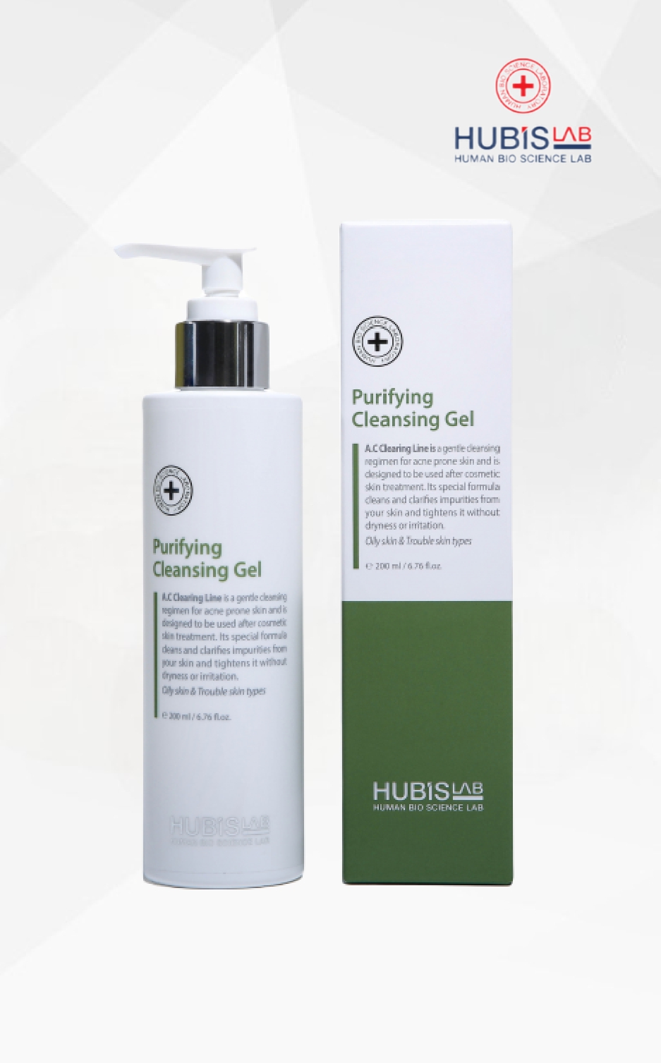Hubislab Active Control gelinis veido prausiklis, 200 ml Hubislab Active Control gelinis veido prausiklis, 200 ml