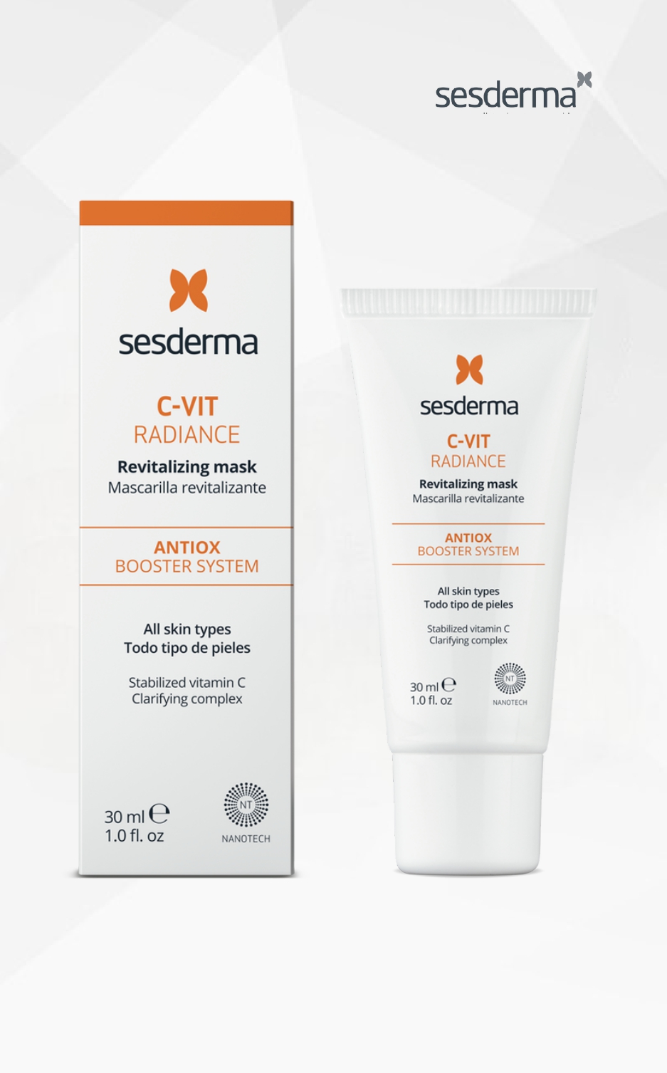 Sesderma C-Vit Radiance gaivinamoji veido kaukė, 30 ml Sesderma C-Vit Radiance gaivinamoji veido kaukė, 30 ml