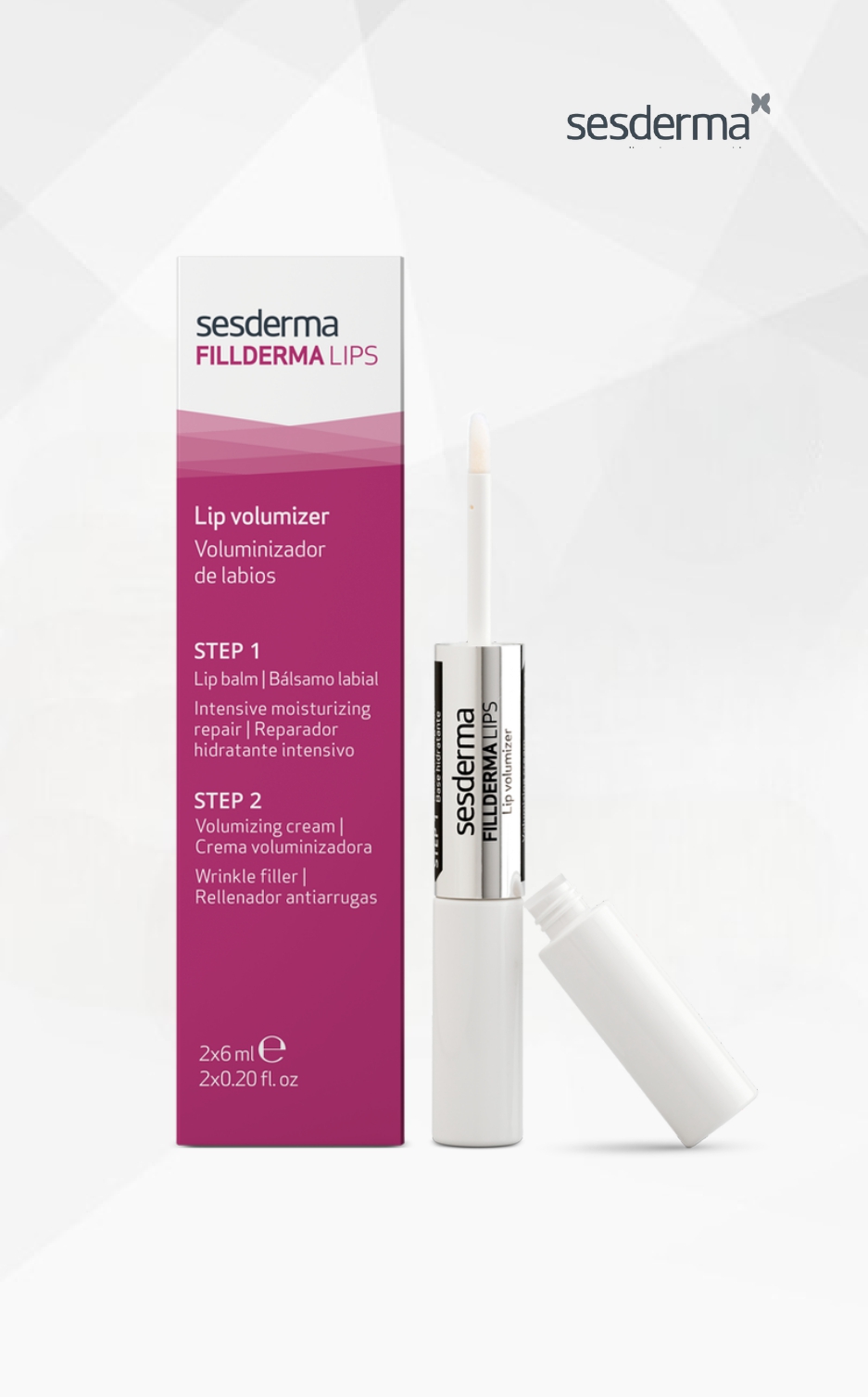Sesderma Fillderma Lips lūpų putlinimo priemonė, 2x6 ml Sesderma Fillderma Lips lūpų putlinimo priemonė, 2x6 ml