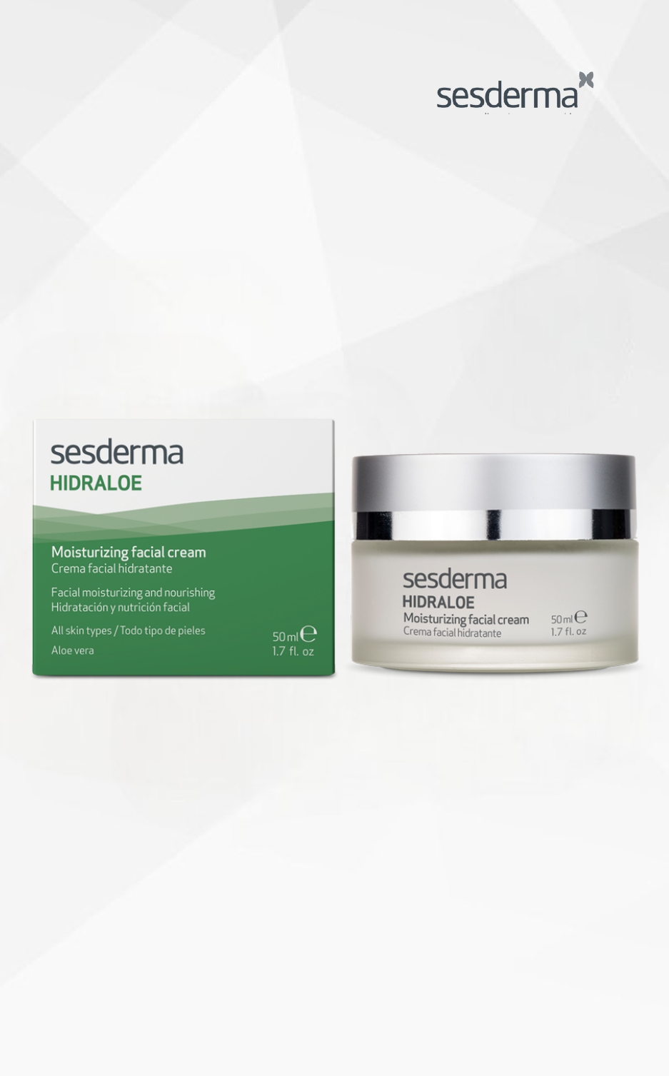 Sesderma Hidraloe drėkinamasis veido kremas, 50 ml Sesderma Hidraloe drėkinamasis veido kremas, 50 ml