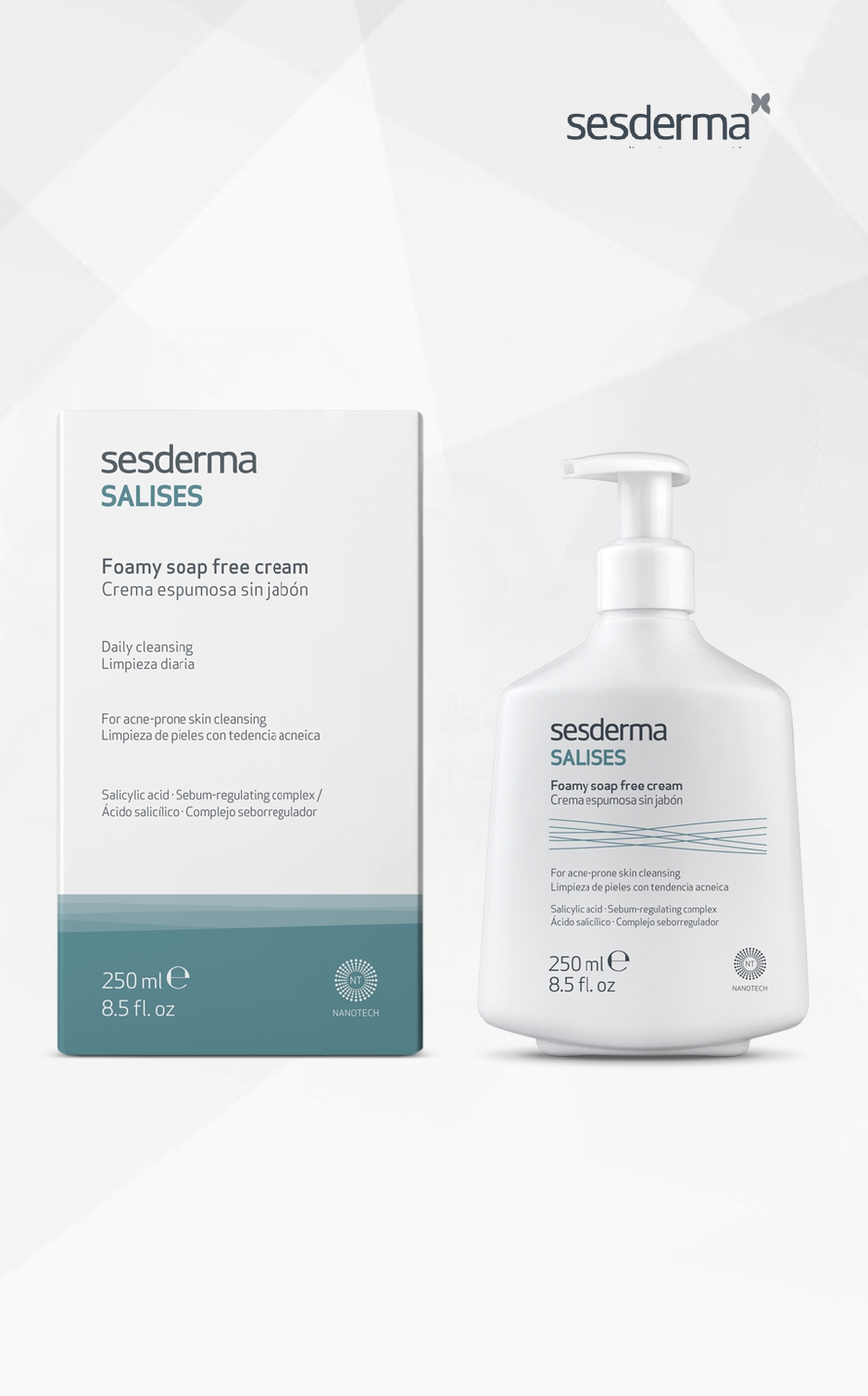 Sesderma Salises bemuilis putojantis prausiklis, 250 ml Sesderma Salises bemuilis putojantis prausiklis, 250 ml