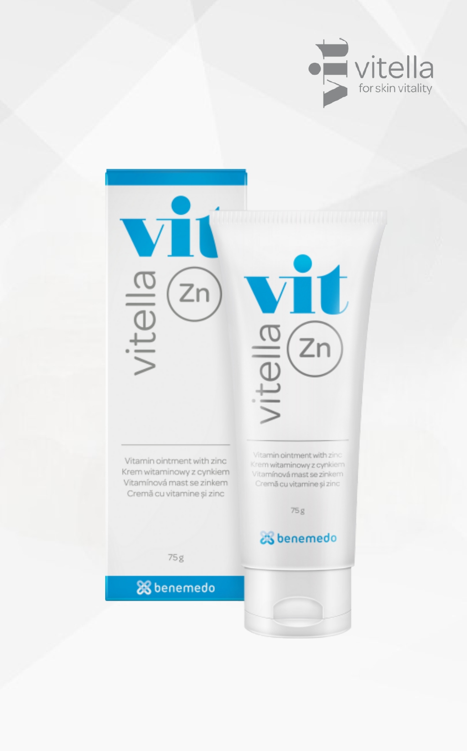 Vitella Zn kremas su cinku, 75 ml Vitella Zn kremas su cinku, 75 ml