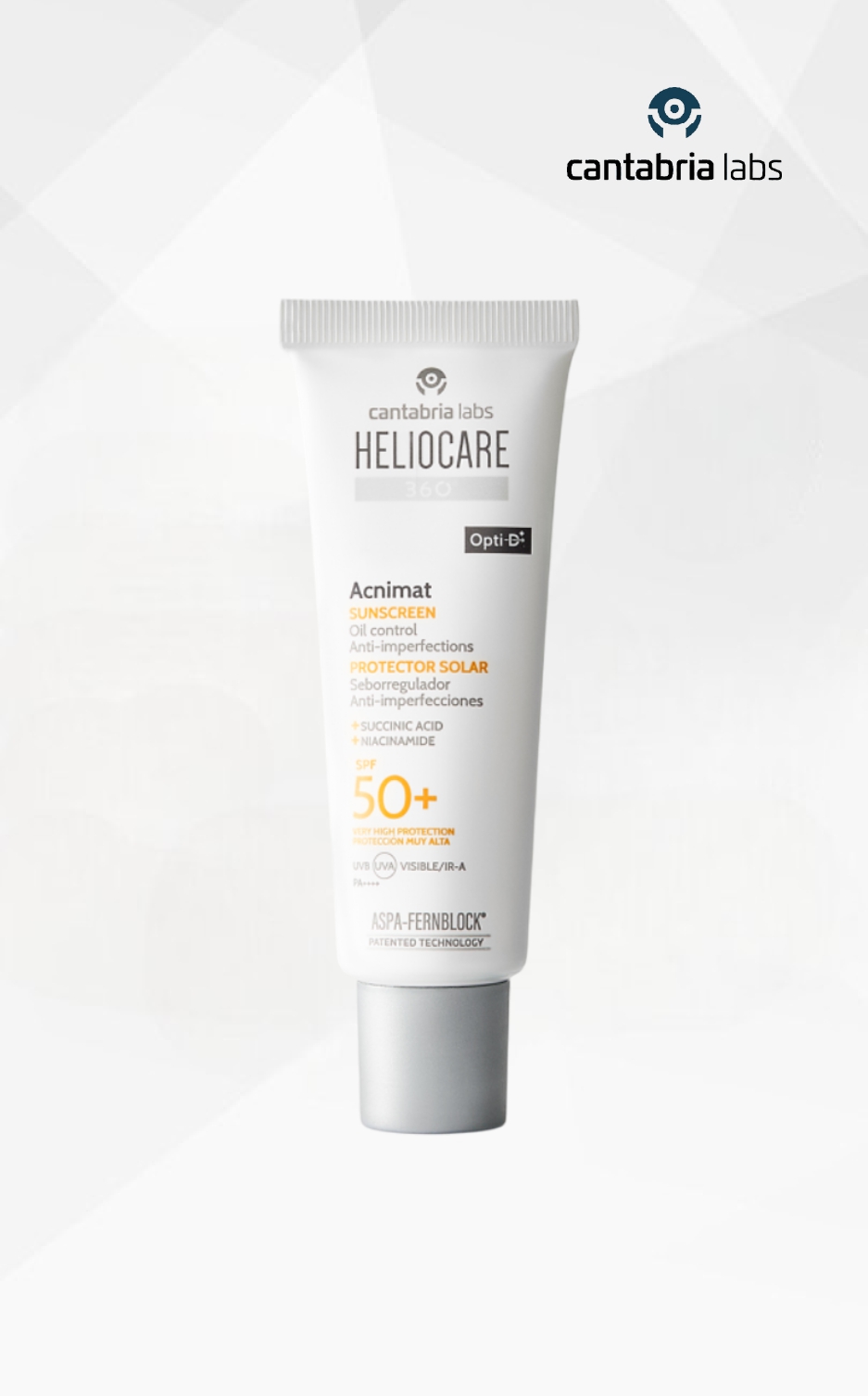 Heliocare 360 Acnimat riebiai ir į aknę linkusiai odai SPF 50+, 50 ml Heliocare 360 Acnimat riebiai ir į aknę linkusiai odai SPF 50+, 50 ml
