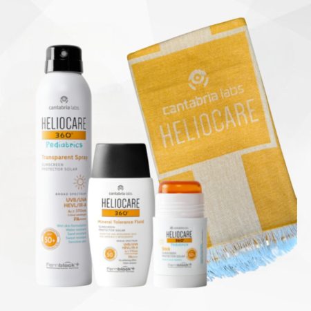 Heliocare nuo saulės rinkinys + vasariškas rankšluostis
